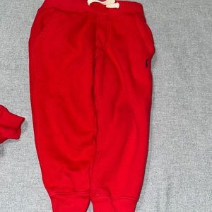 Red Toddler Ralph Lauren Polo jogging suit